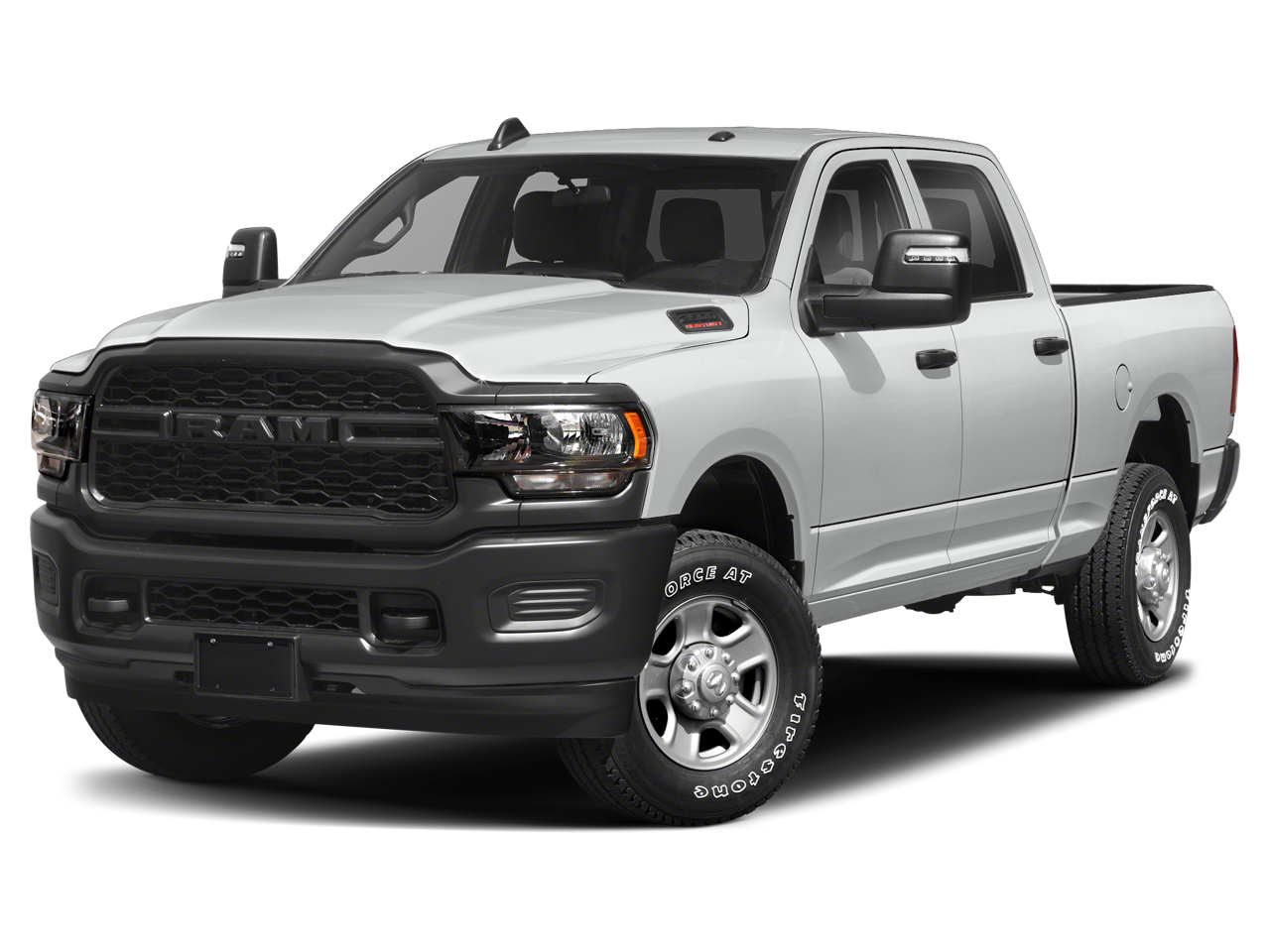 2024 RAM Ram 2500 RAM 2500 TRADESMAN CREW CAB 4X4 6'4' BOX in Bright White Clear-Coat Exterior Paint — front three-quarter view