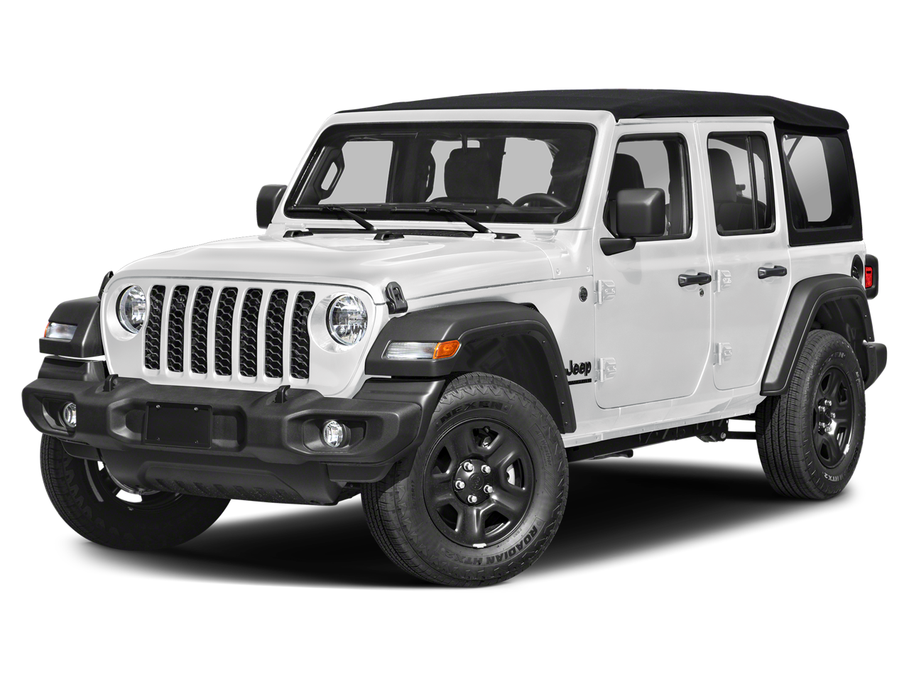 2026 Jeep Wrangler WRANGLER 4-DOOR RUBICON X in Bright White Clear-Coat Exterior Paint — front three-quarter view