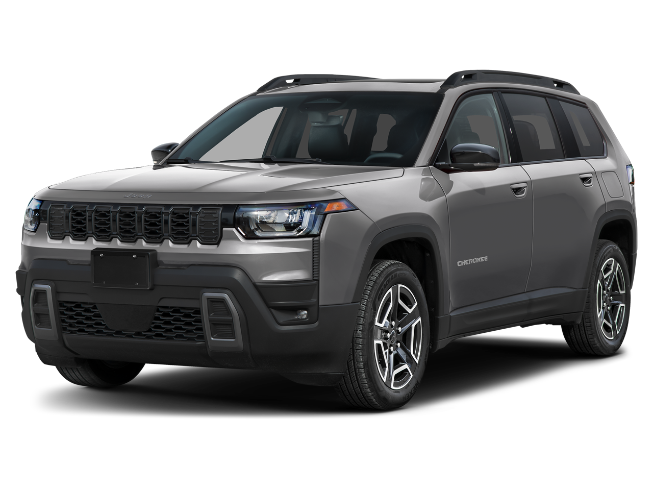 2026 Jeep Cherokee CHEROKEE LAREDO 4X4 in Sting-Gray Clear-Coat Exterior Paint — front three-quarter view