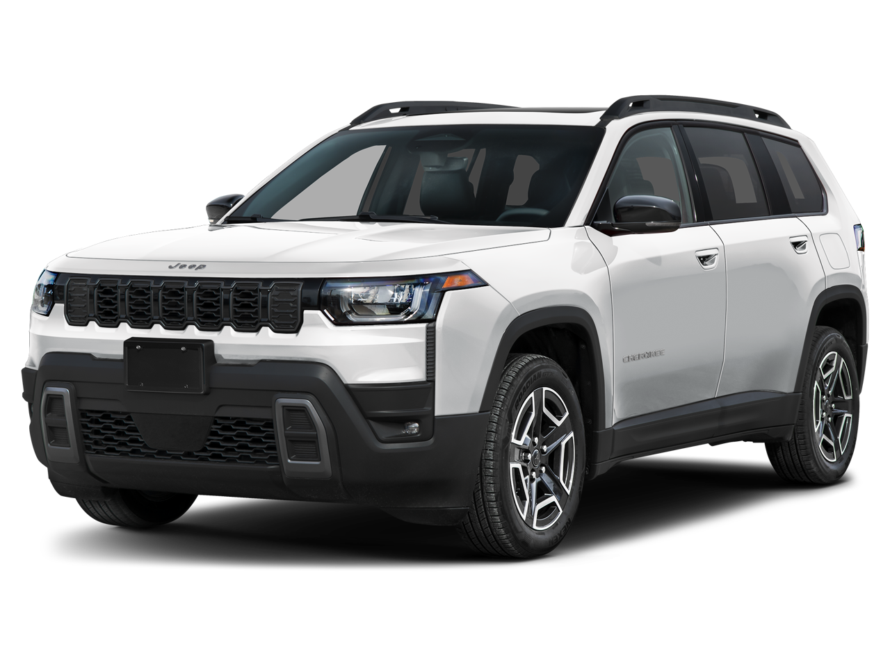 2026 Jeep Cherokee CHEROKEE LIMITED 4X4 in Bright White Clear-Coat Exterior Paint — front three-quarter view