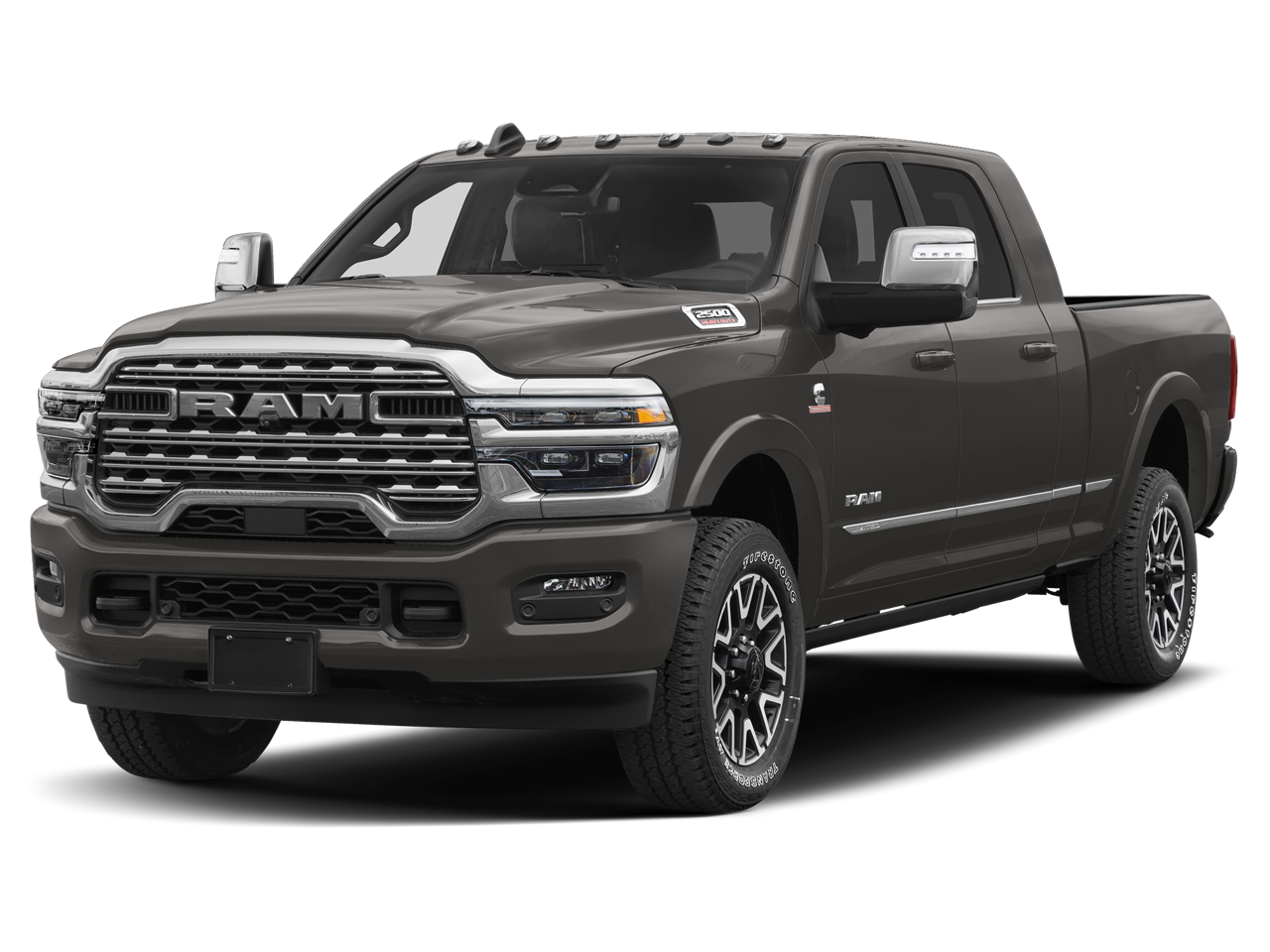2026 RAM Ram 2500 RAM 2500 LIMITED MEGA CAB 4X4 6'4' BOX in Granite Crystal Metallic Clear-Coat Exterior Paint — front three-quarter view
