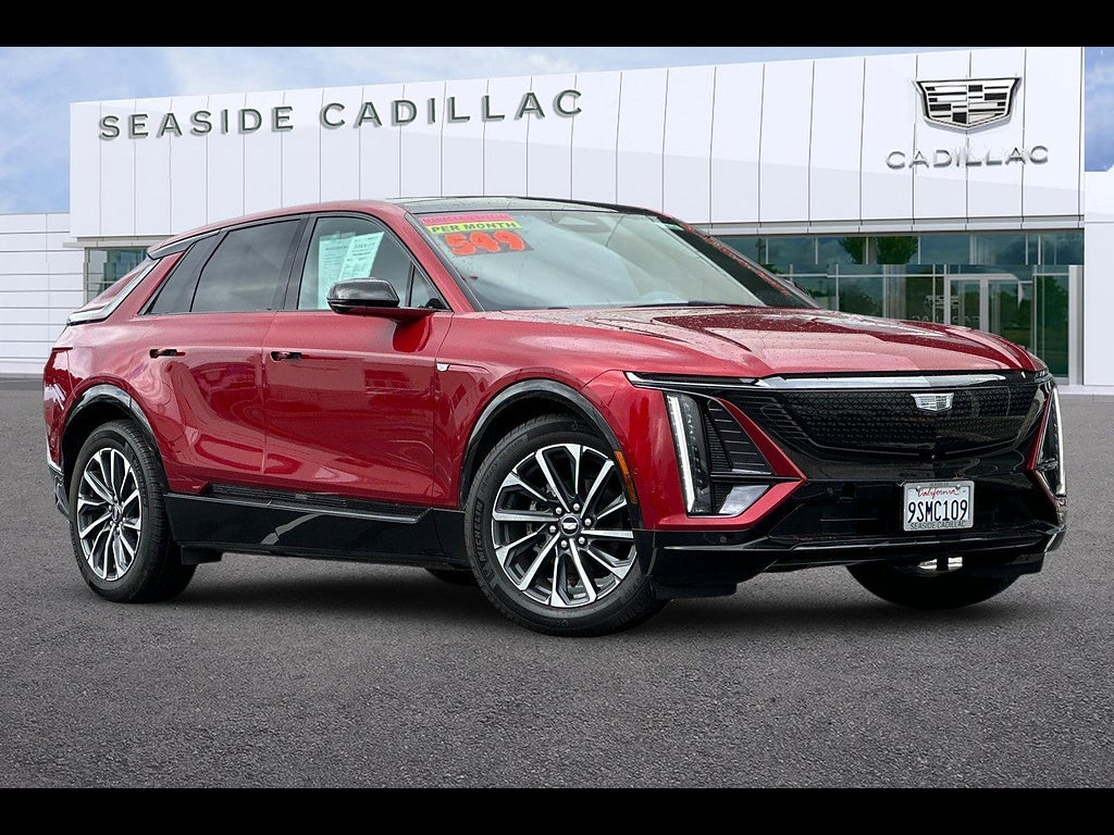 2025 Cadillac LYRIQ Sport 2 RWD in Radiant Red Tintcoat — front three-quarter view